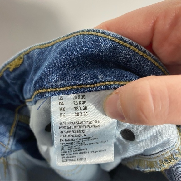 American Eagle Men’s Jeans Sz 28x30 Extreme Flex Blue Denim - Picture 6 of 6